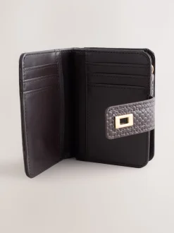 Chocolate Brown Buckle Midi Purse
