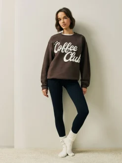 Chocolate Brown Coffee Club Sweatshirt