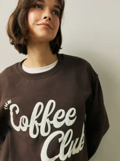 Chocolate Brown Coffee Club Sweatshirt
