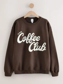Chocolate Brown Coffee Club Sweatshirt