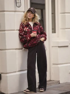 Chocolate Brown Cord Wide Leg Trousers