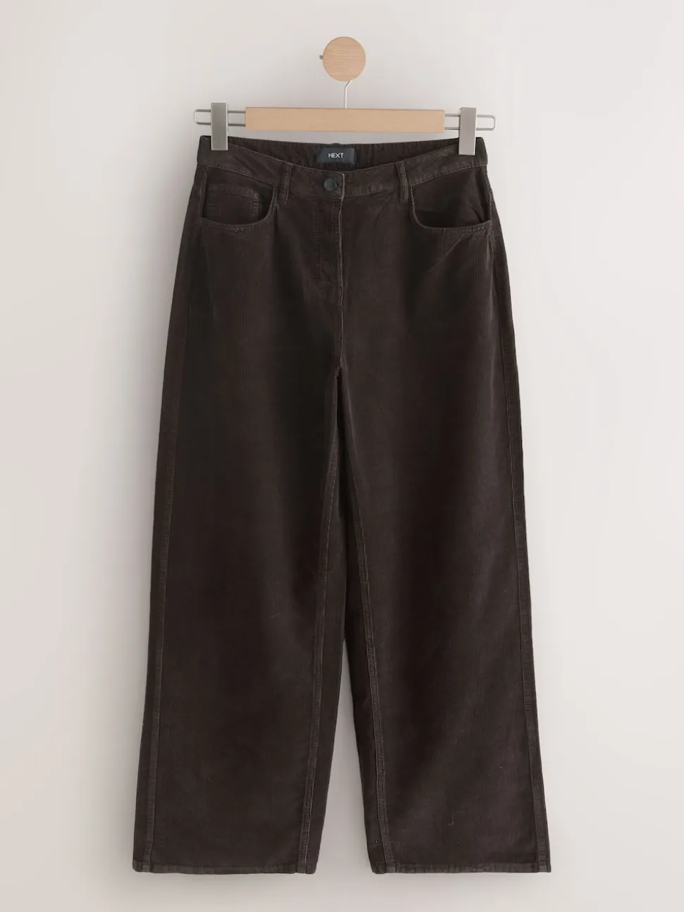 Chocolate Brown Cord Wide Leg Trousers