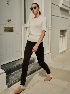 Chocolate Brown Corduroy Skinny Trousers