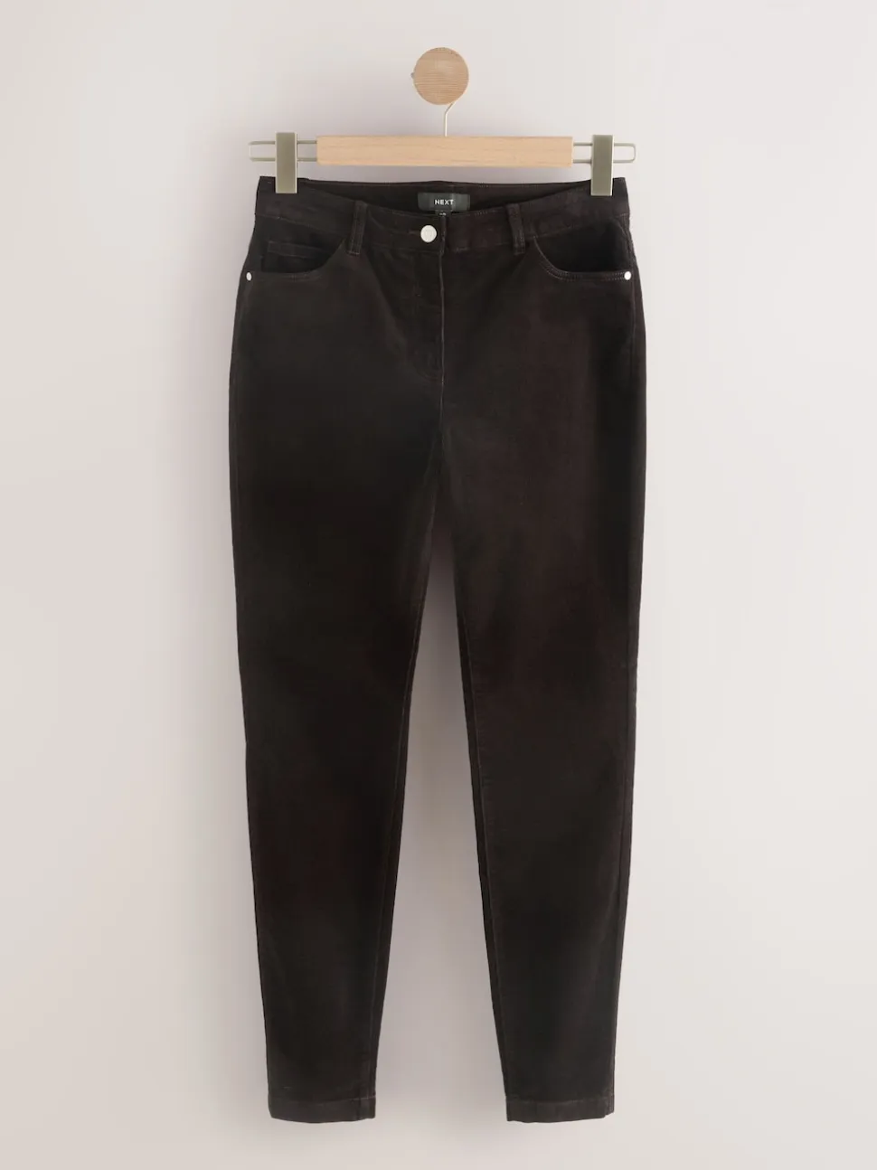 Chocolate Brown Corduroy Skinny Trousers