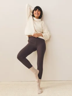 Chocolate Brown Cosy Fleece Leggings