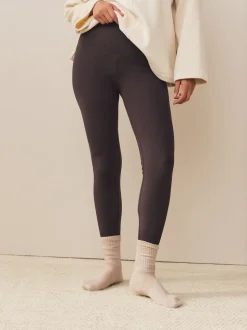 Chocolate Brown Cosy Fleece Leggings