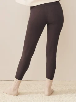 Chocolate Brown Cosy Fleece Leggings