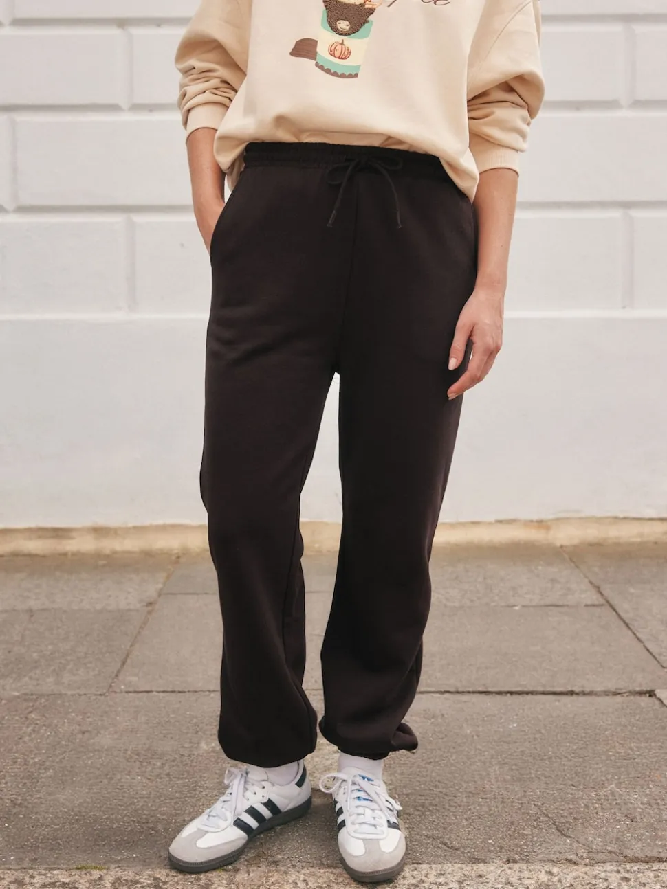 Chocolate Brown Essential Cuffed Jersey Joggers
