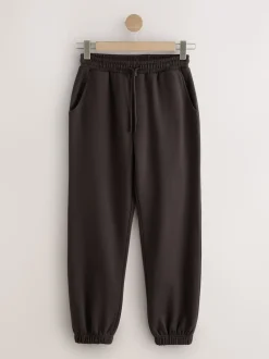 Chocolate Brown Essential Cuffed Jersey Joggers