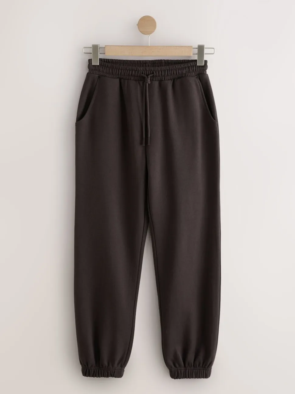 Chocolate Brown Essential Cuffed Jersey Joggers