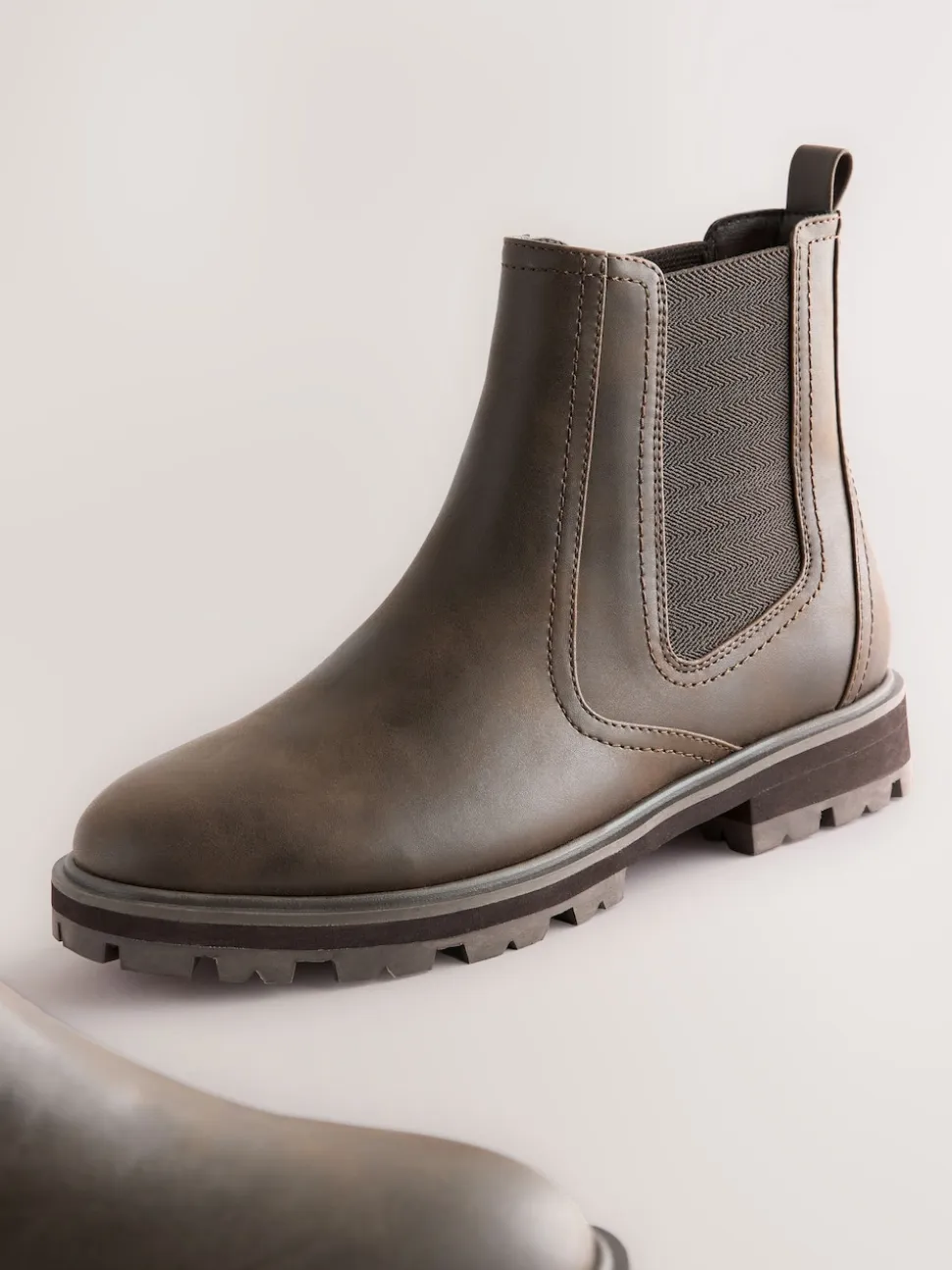 Chocolate Brown Extra Wide Fit Chelsea Boots