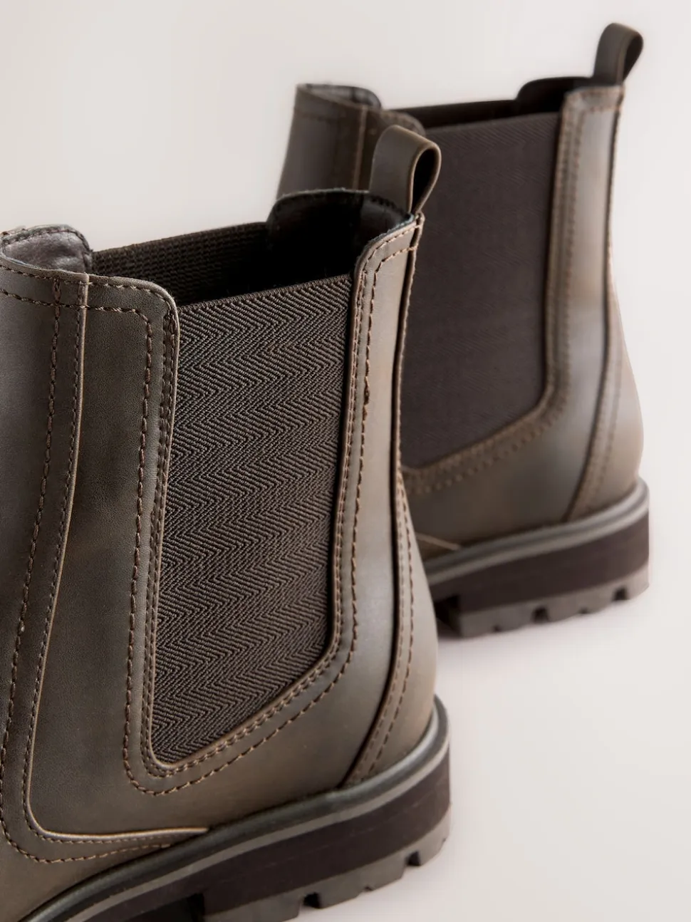 Chocolate Brown Extra Wide Fit Chelsea Boots