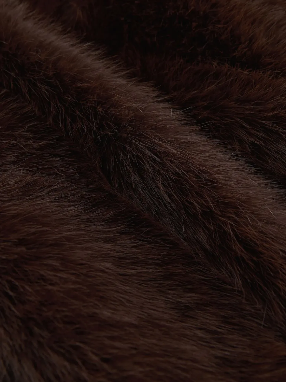 Chocolate Brown Faux Fur Zip Through Jacket