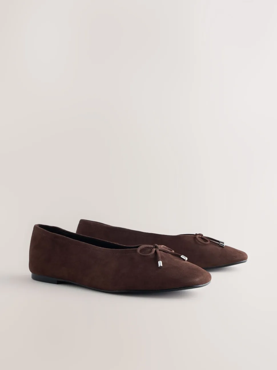 Chocolate Brown Forever Comfort® Suede High Cut Ballet Flats