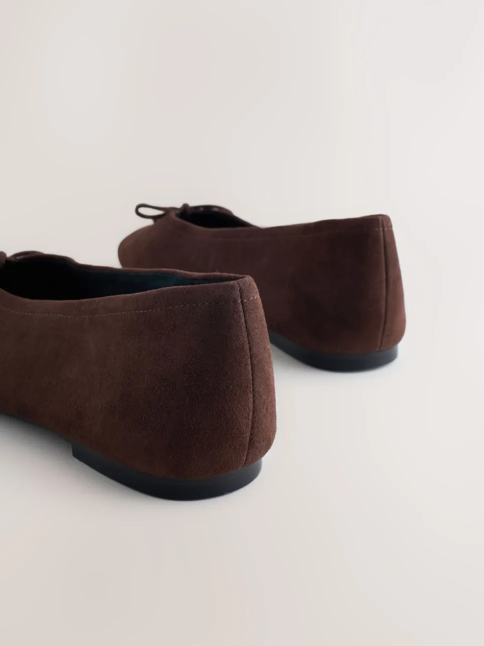 Chocolate Brown Forever Comfort® Suede High Cut Ballet Flats