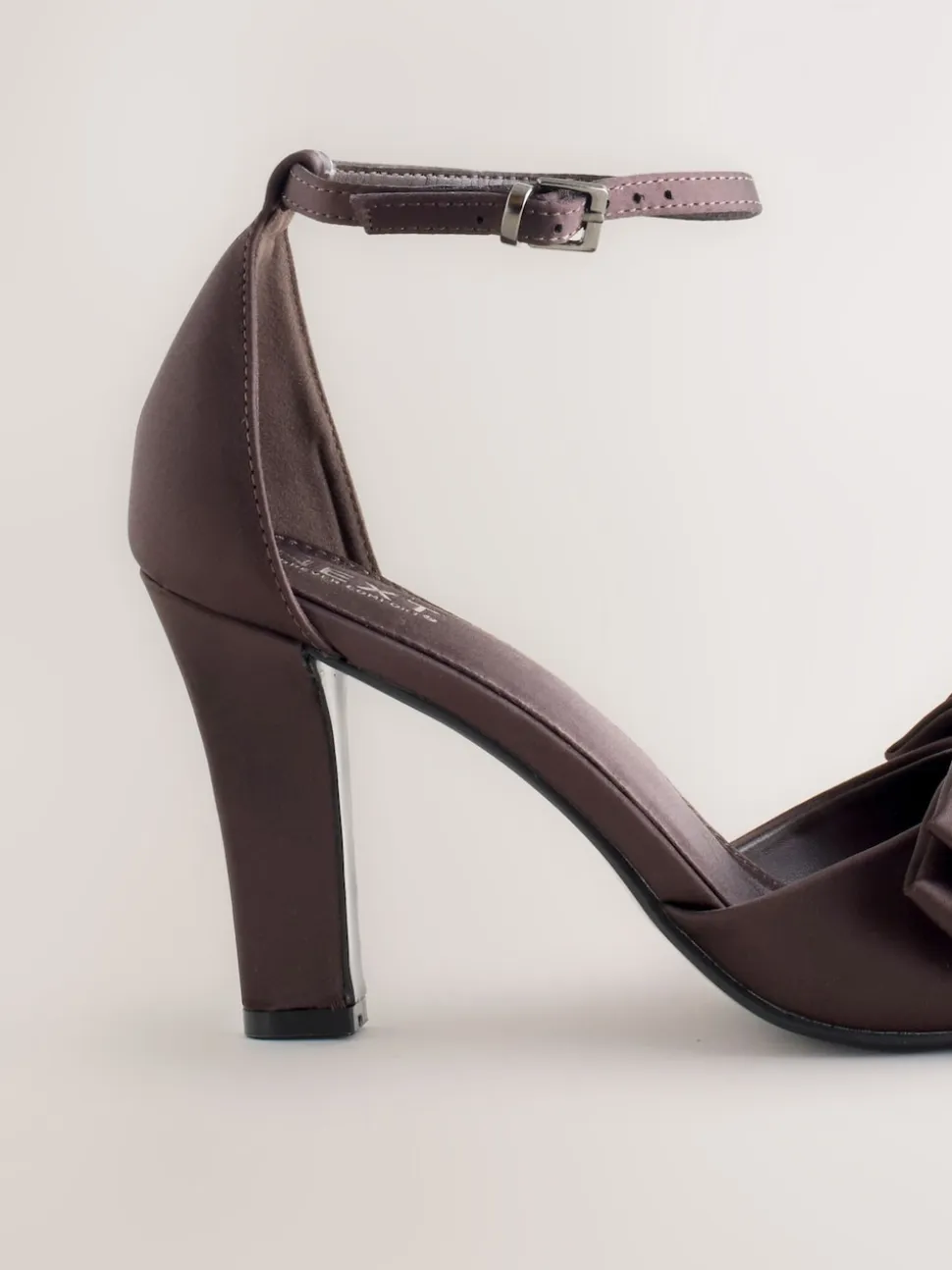Chocolate Brown Forever Comfort® Satin Bow Block Heeled Sandals