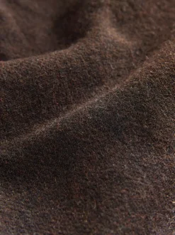 Chocolate Brown Formal Funnel Neck Coat