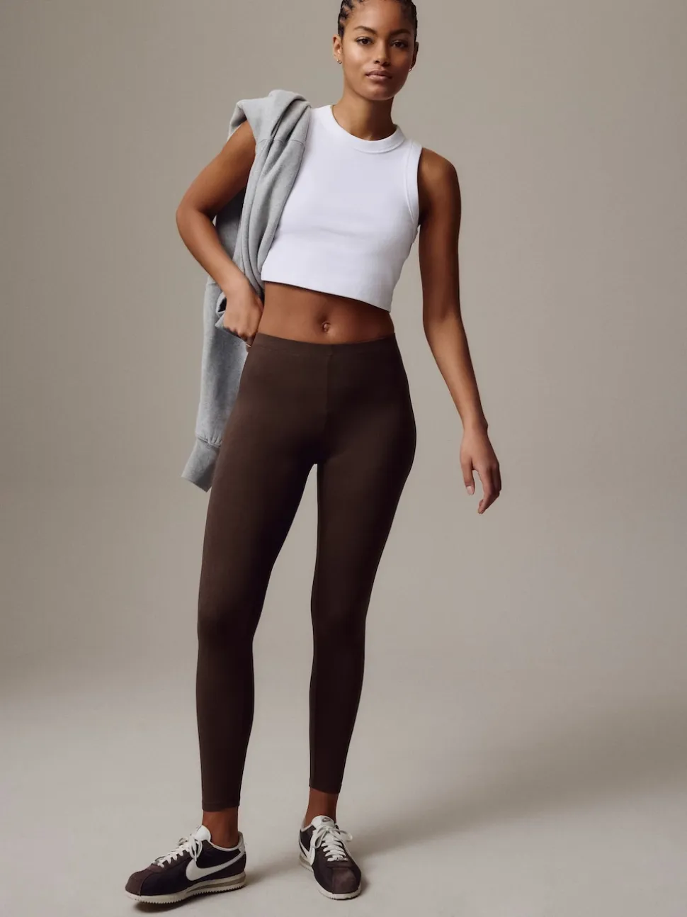 Chocolate Brown Full Length Leggings