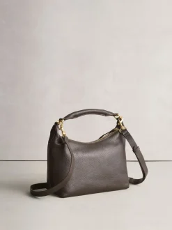 Chocolate Brown Hand Held Leather Bag