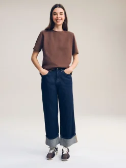 Chocolate Brown Heavyweight Short Sleeve Crew Neck T-Shirt