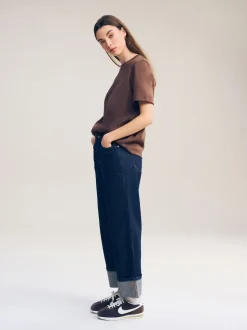 Chocolate Brown Heavyweight Short Sleeve Crew Neck T-Shirt