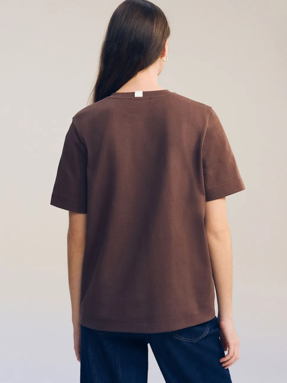 Chocolate Brown Heavyweight Short Sleeve Crew Neck T-Shirt