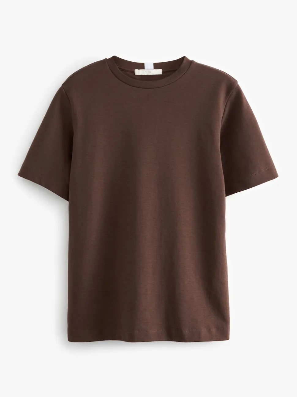 Chocolate Brown Heavyweight Short Sleeve Crew Neck T-Shirt