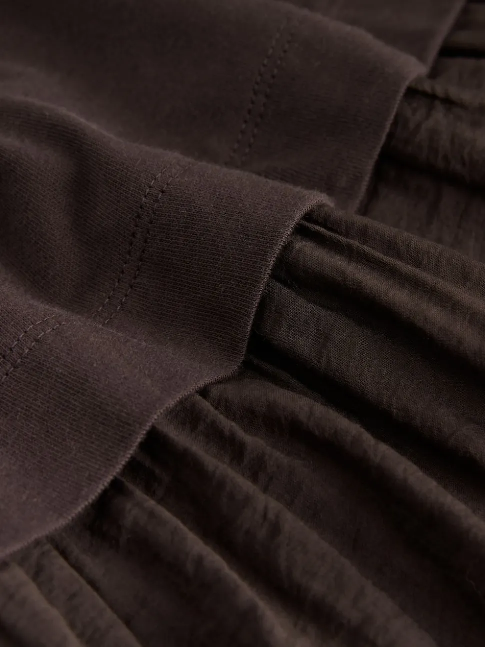 Chocolate Brown Jersey Two In One T-Shirt Dress