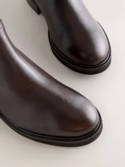 Chocolate Brown Leather Forever Comfort® Chelsea Boots
