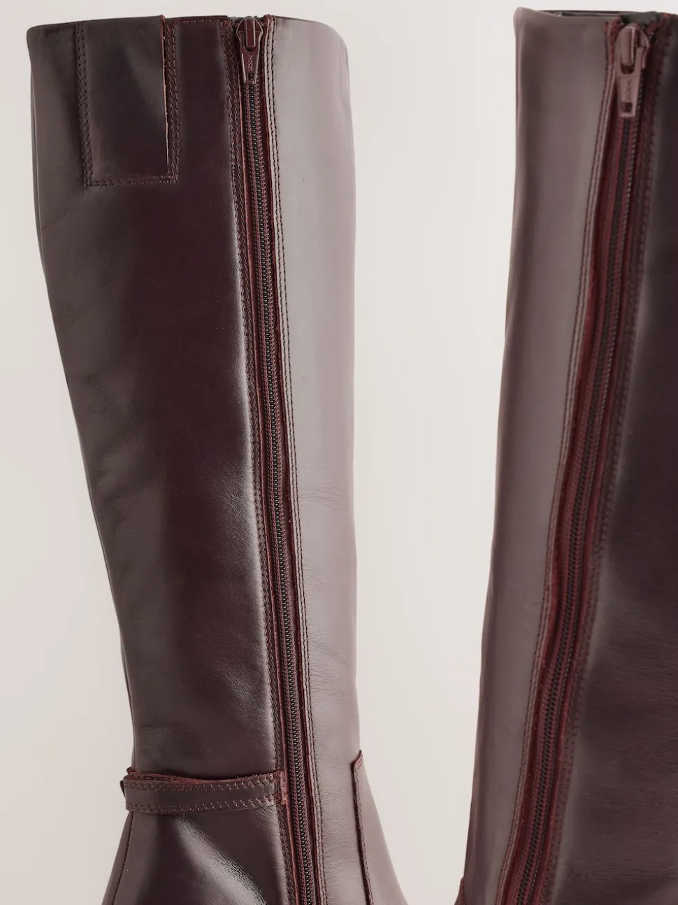 Chocolate Brown Leather Forever Comfort® Hardware Trim Knee High Boots