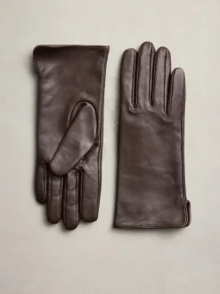 Chocolate Brown Leather Gloves