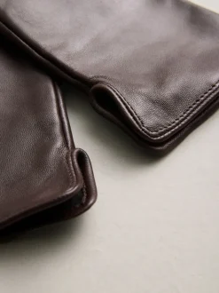 Chocolate Brown Leather Gloves
