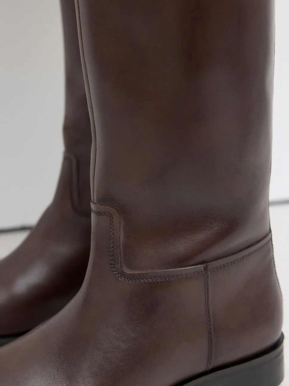Chocolate Brown Leather Standard/Wide Fit Forever Comfort® Flat Riding Boots