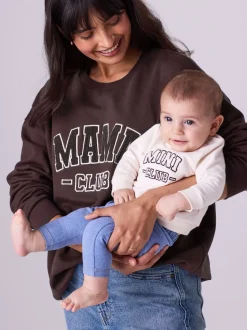 Chocolate Brown Maternity Mini Me Sweatshirt Set