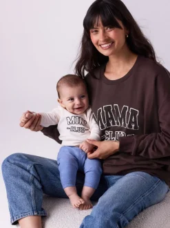Chocolate Brown Maternity Mini Me Sweatshirt Set