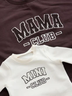 Chocolate Brown Maternity Mini Me Sweatshirt Set