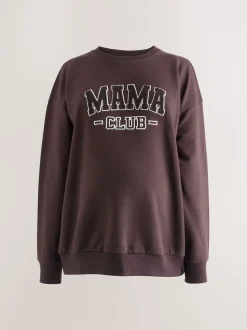 Chocolate Brown Maternity Mini Me Sweatshirt Set