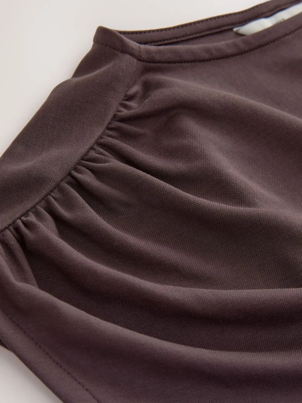 Chocolate Brown Maternity Short Sleeve Dress