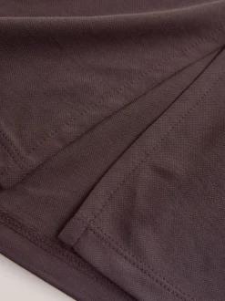 Chocolate Brown Maternity Short Sleeve Dress