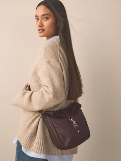 Chocolate Brown Messenger Cross-Body Bag