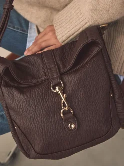 Chocolate Brown Messenger Cross-Body Bag