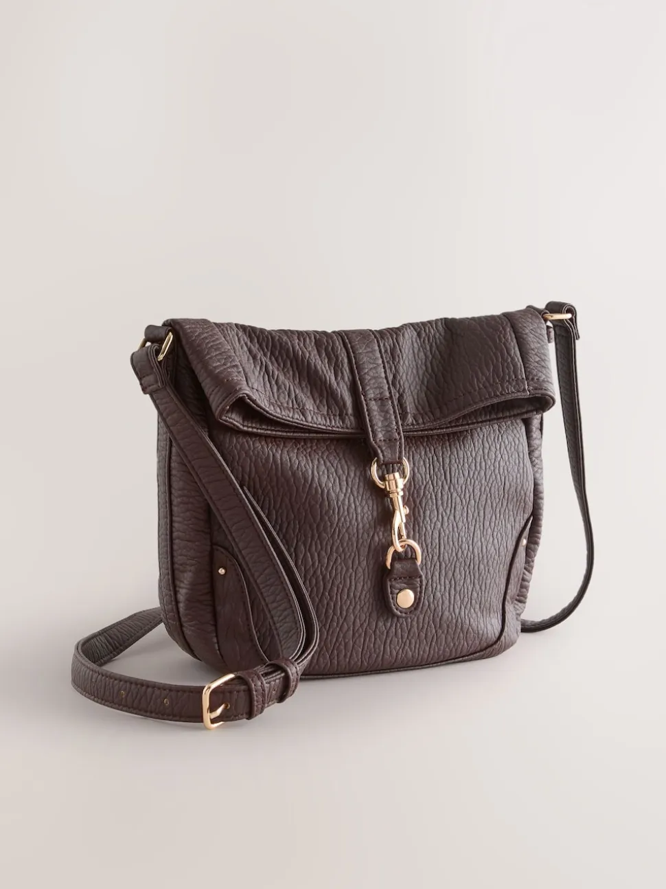 Chocolate Brown Messenger Cross-Body Bag