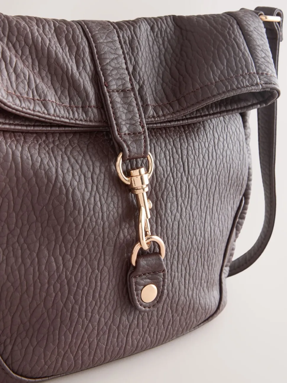Chocolate Brown Messenger Cross-Body Bag