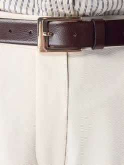 Chocolate Brown N. Premium Made In Italy Leather Belt