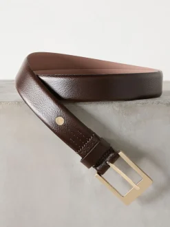 Chocolate Brown N. Premium Made In Italy Leather Belt
