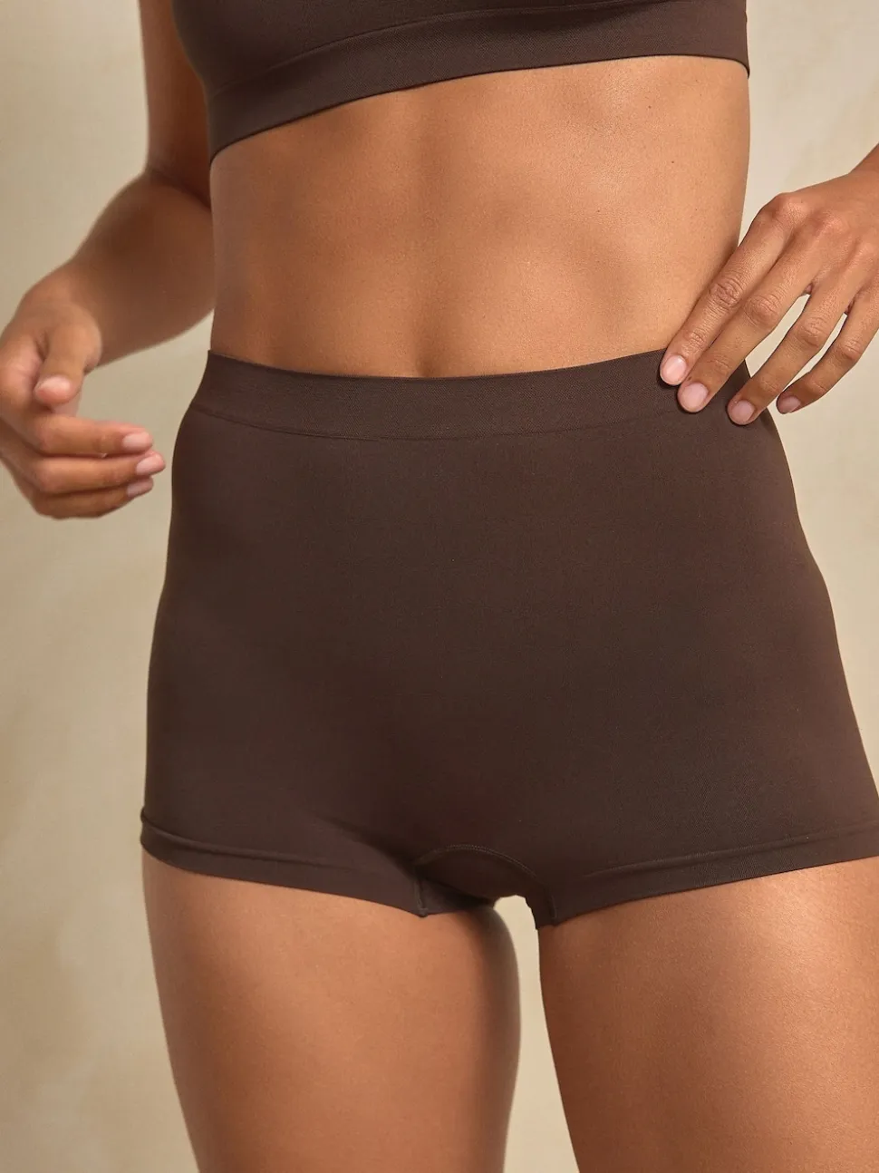 Chocolate Brown N.Premium Super Soft Seamless Shorts