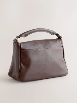Chocolate Brown Panel Cross-Body Bag