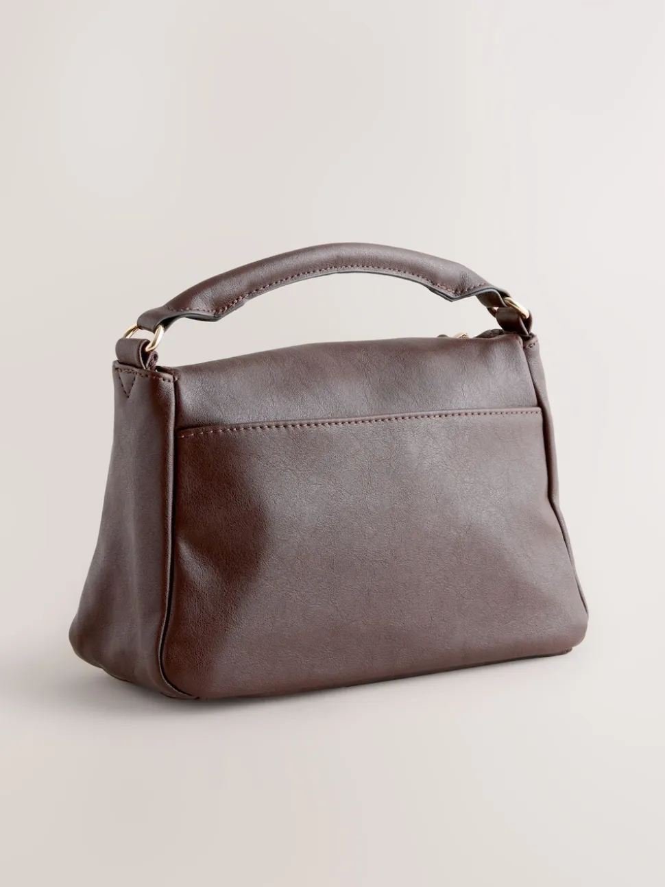 Chocolate Brown Panel Cross-Body Bag
