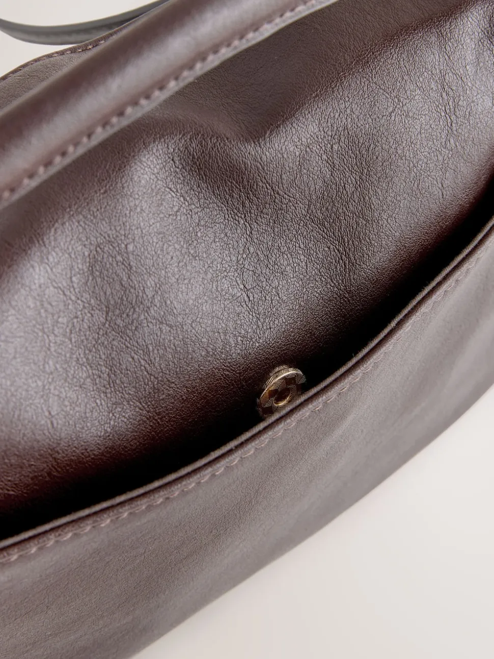Chocolate Brown Panel Cross-Body Bag
