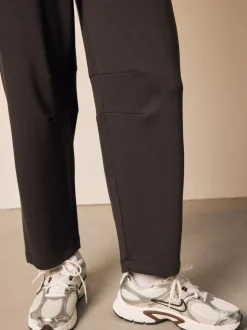 Chocolate Brown Premium Heavyweight Slinky Barrel Leg Joggers